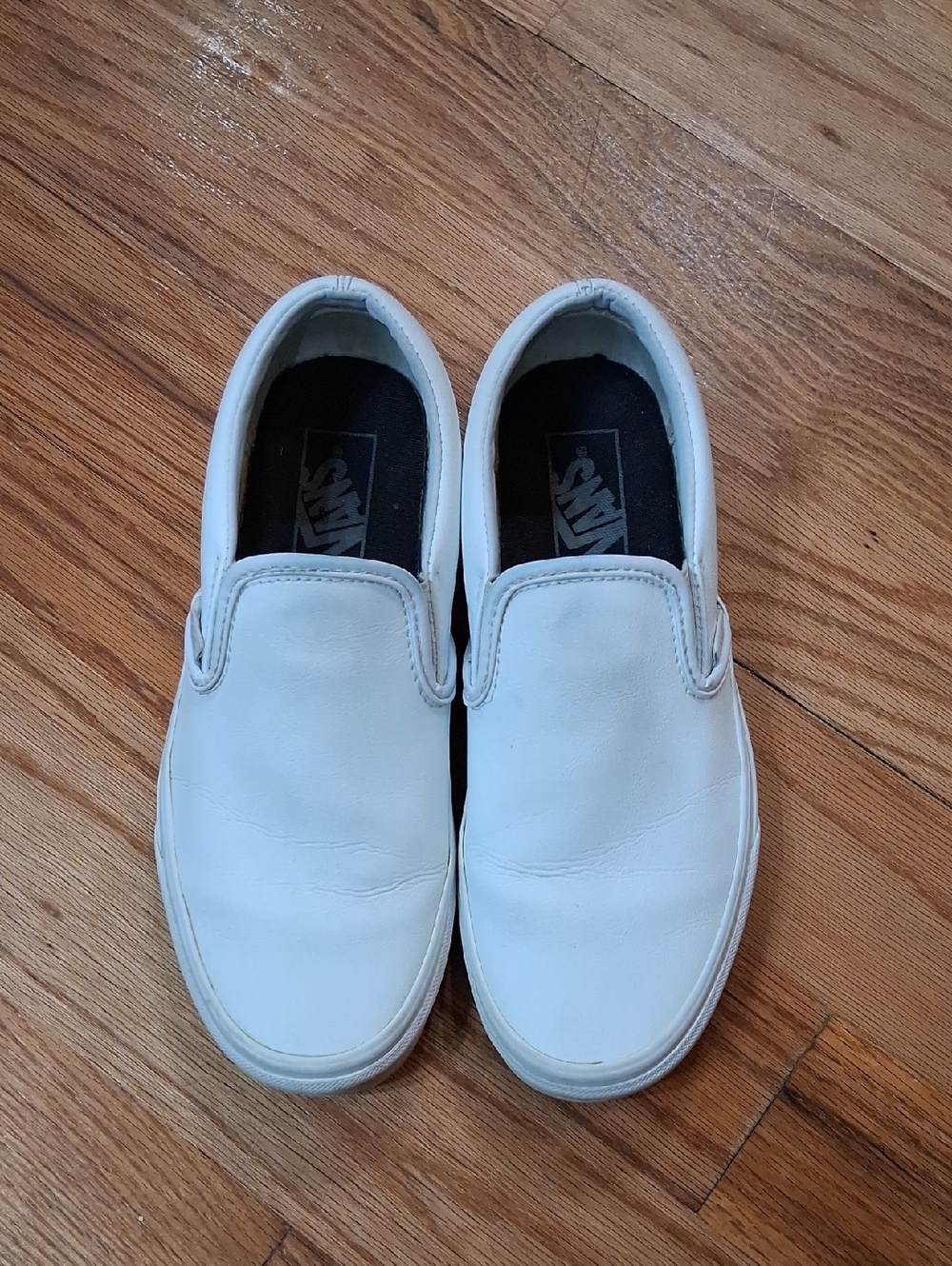 Vans White Slip-On Sneakers for Women Size 8.5W-7M